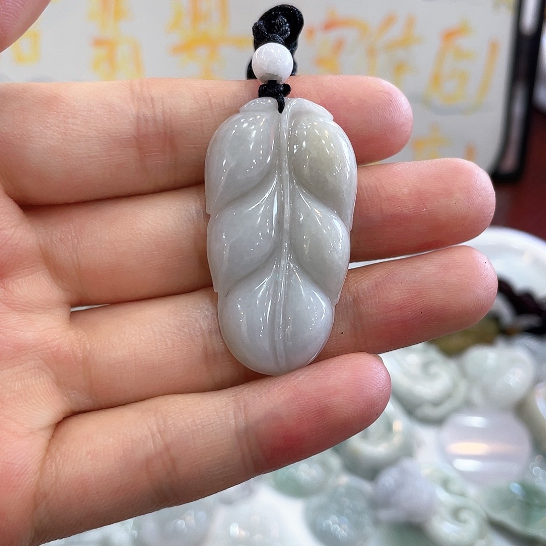 翡翠未镶嵌颈饰种水叶子