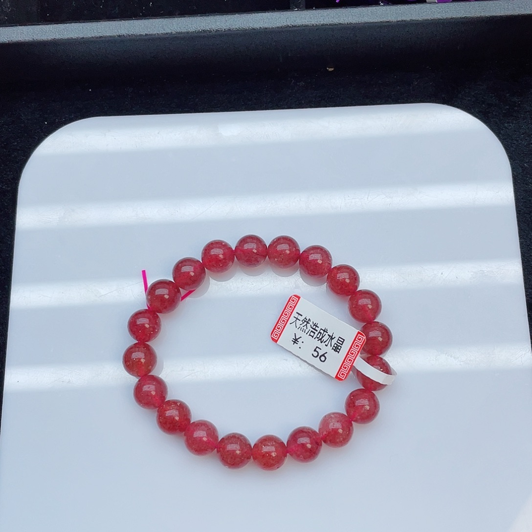 水晶手串未镶嵌草莓晶