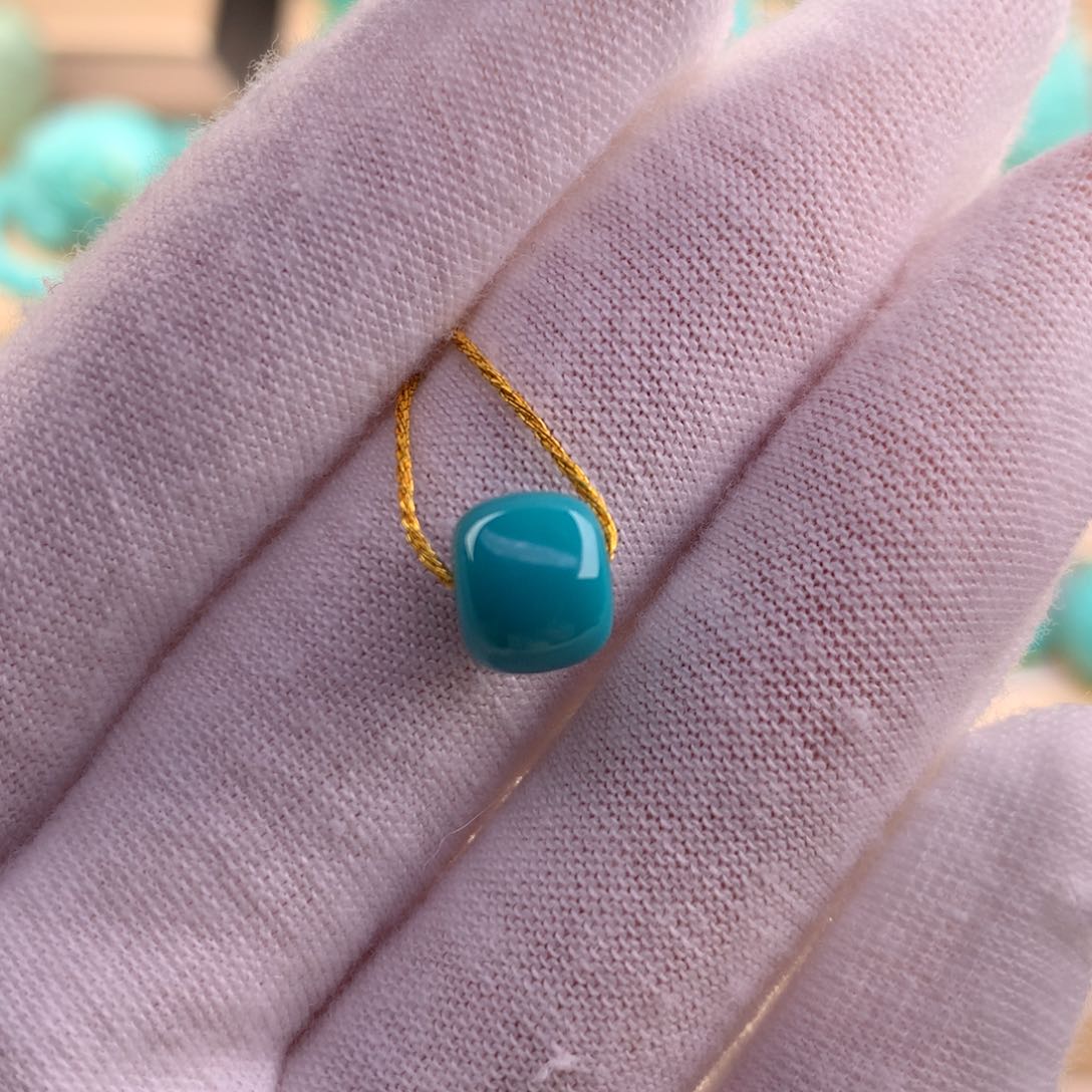 绿松石珠宝奇石未镶嵌8.5×7.3