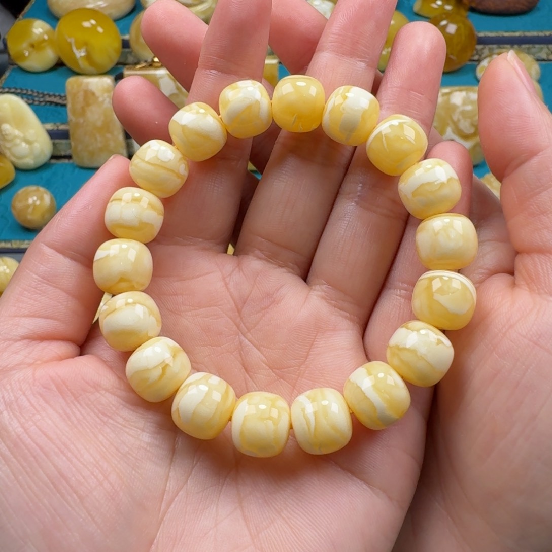 琥珀手链未镶嵌蜜蜡