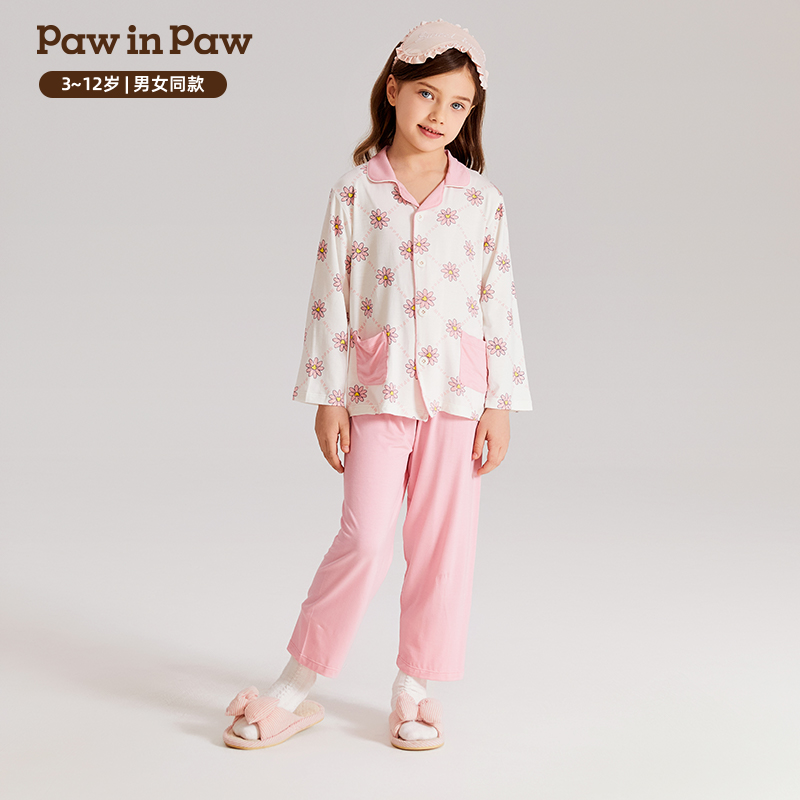 抗菌PawinPaw童装夏季女童印花家居服套装轻便舒适PCCYE2327E