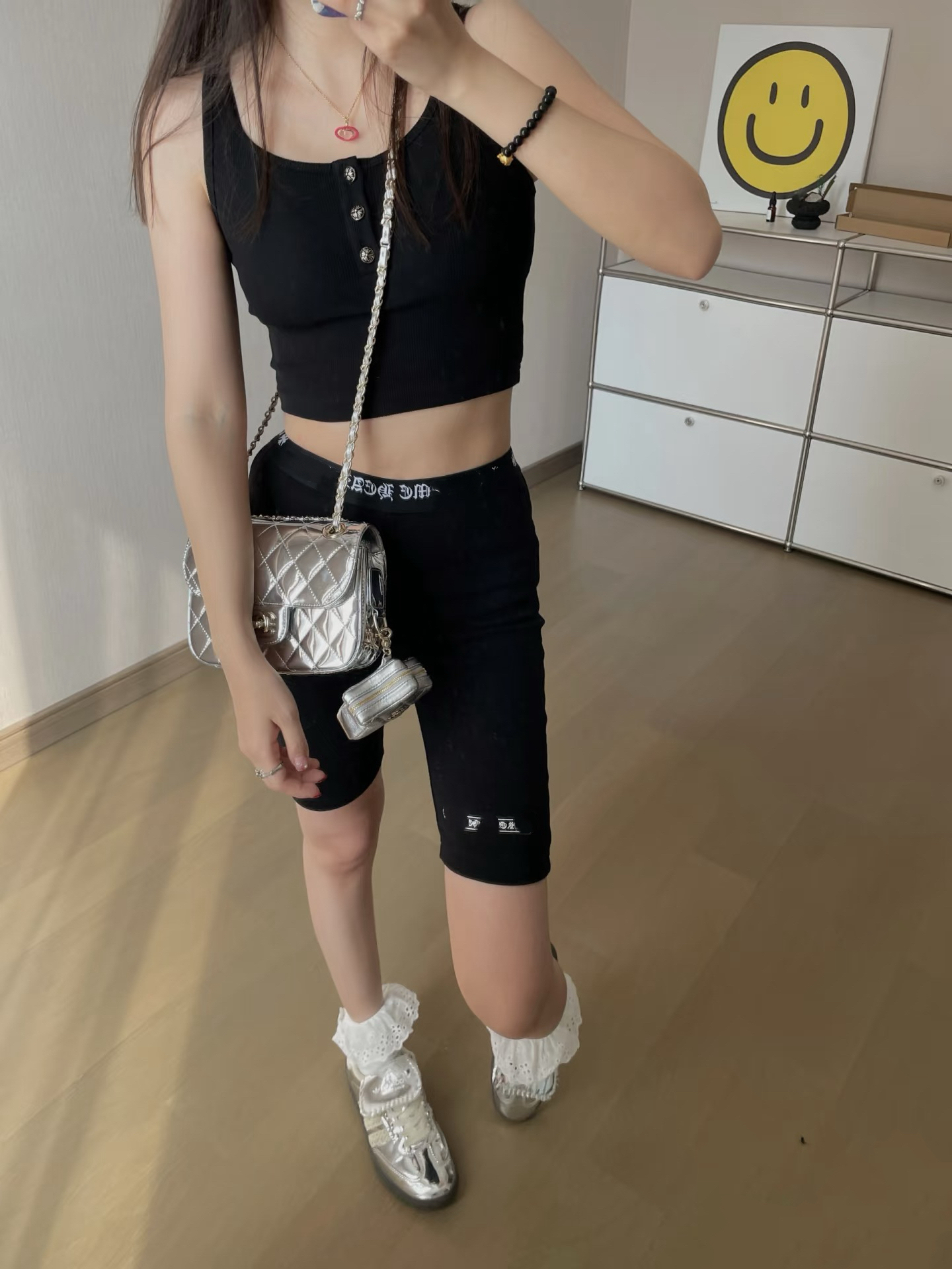 骑行裤常规款薄款夏季中腰短裤休闲裤直筒裤