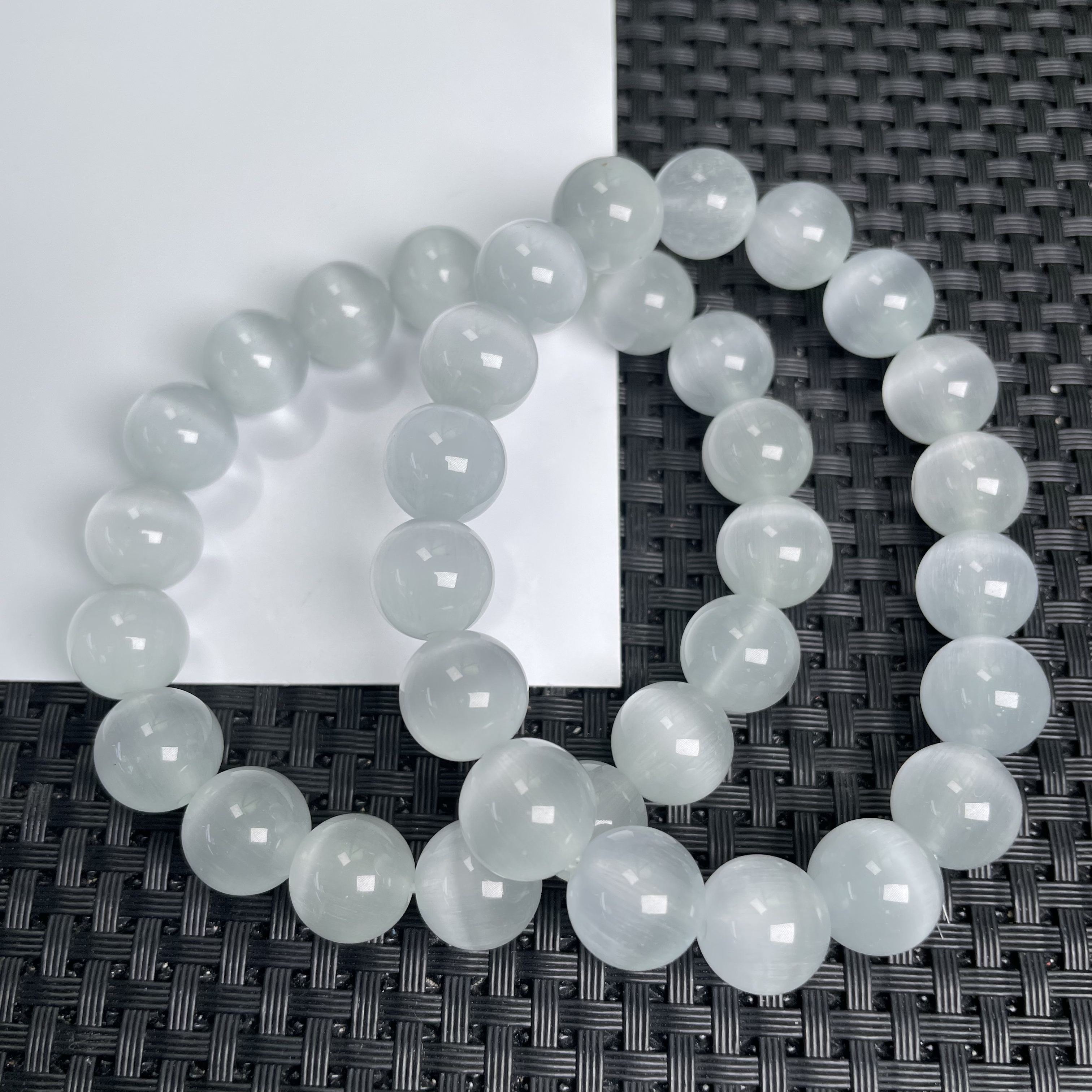 【大北】白猫10m圆珠/QW322-精致女士手串多样性发一