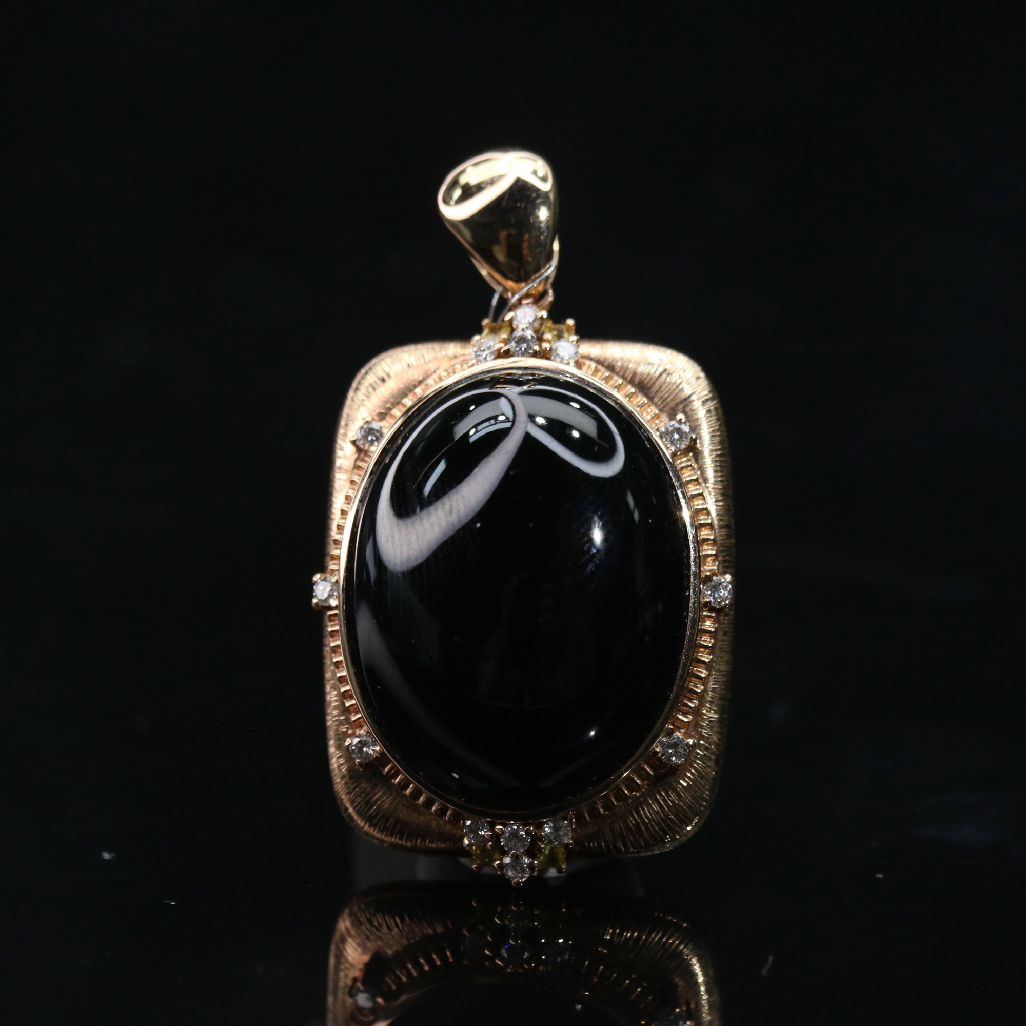 20天然缅甸翡翠A货18k墨翠蛋面吊坠/001270/上海嘉禾拍卖