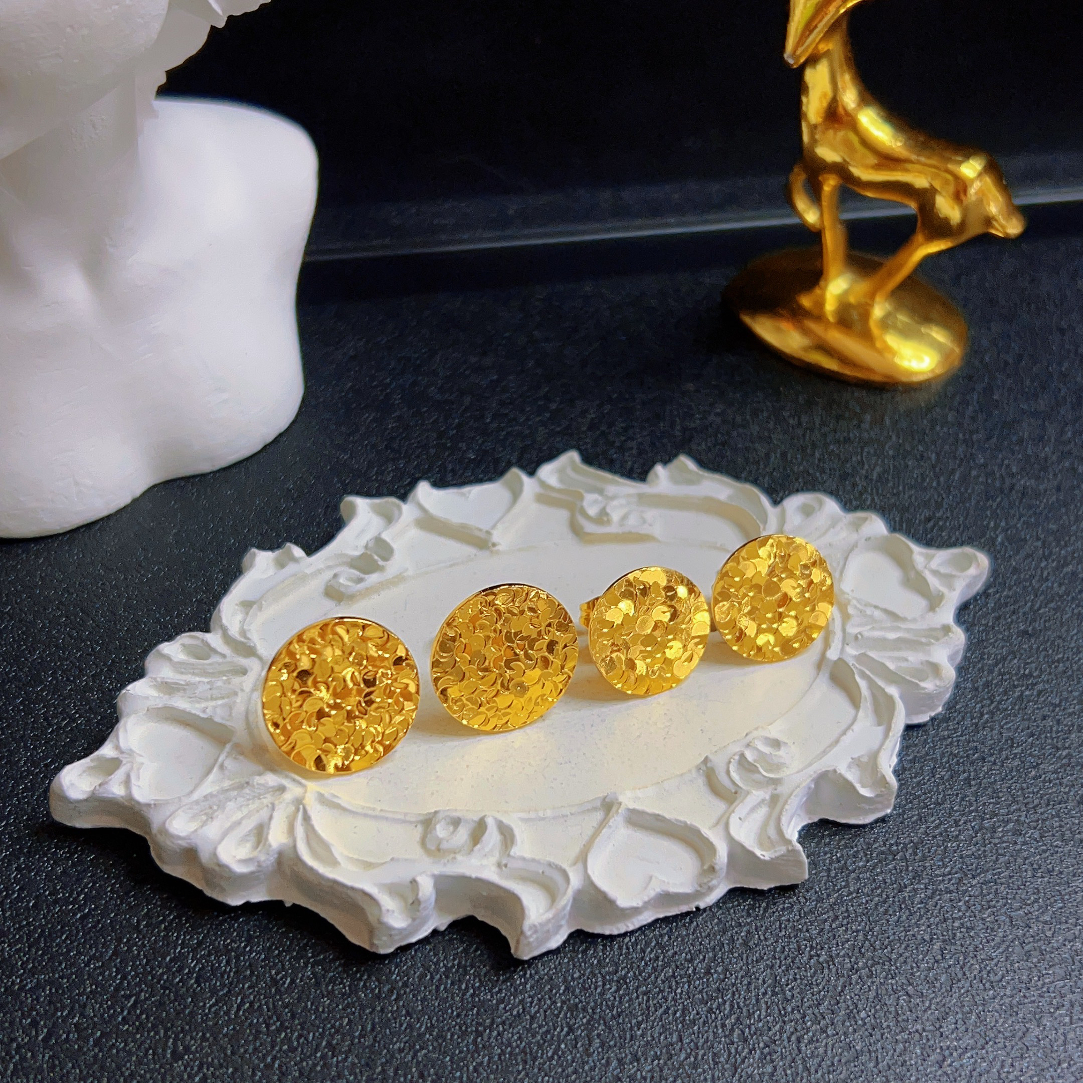 铜合金耳饰 哈尼西牧时尚百搭耳钉#0009484