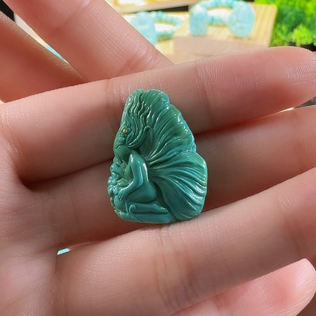 绿松石未镶嵌吊坠(不含链)