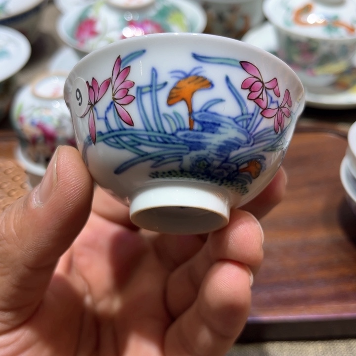 纯手绘精品盖碗杯