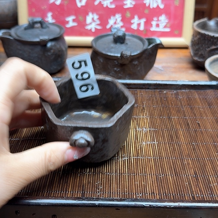 纯手工制作粗陶茶具