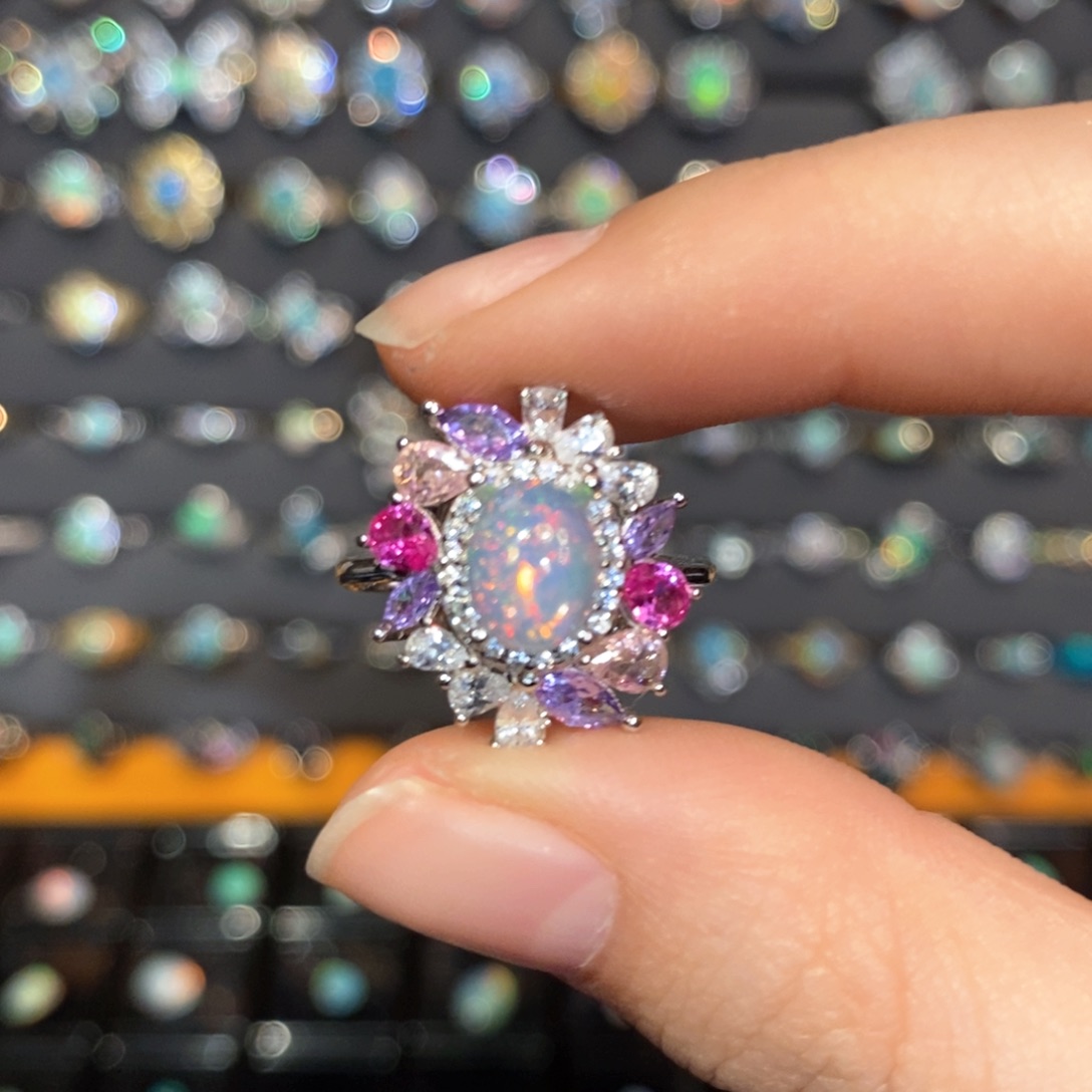 欧泊欧泊戒指银S925镶嵌