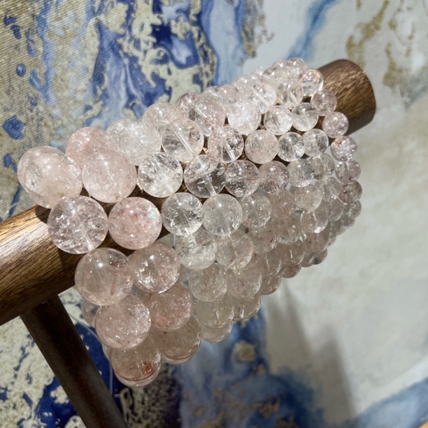 【月月家】W054天然水晶 粉喜马拉雅爆闪水晶多样性发其一