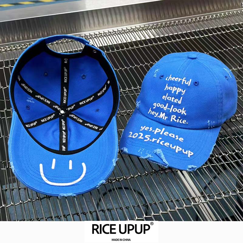 RICEUPUP-“小蓝子” 蓝色水洗刺绣棒球帽