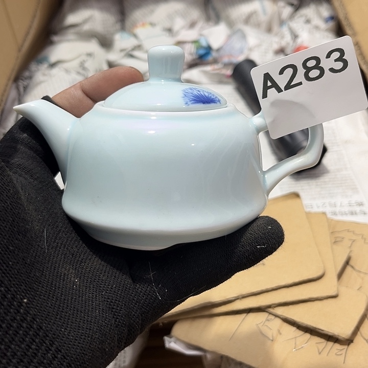 瓷片茶摆件工艺品摆件666