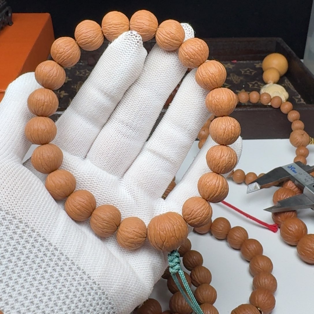 猴头核桃手串13小磨盘凤羽