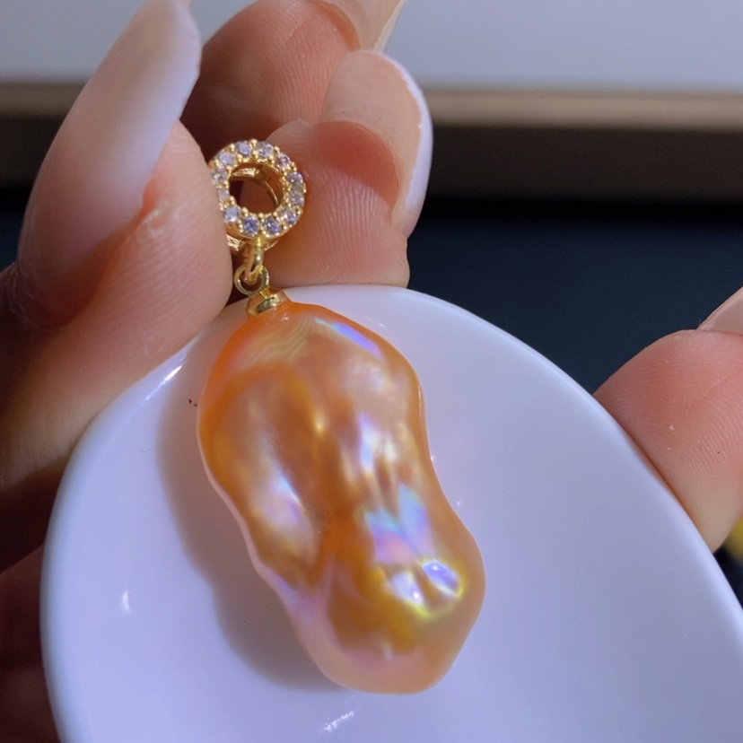 【闪购商品】淡水珍珠天然珍珠（微瑕）合金