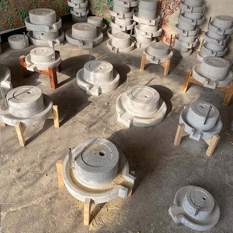 仿古石磨手动加厚大磨盘石磨机电动商用磨米面豆浆幼儿园手推磨