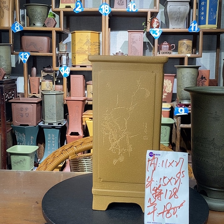 紫砂花盆降坡泥签筒大漏价