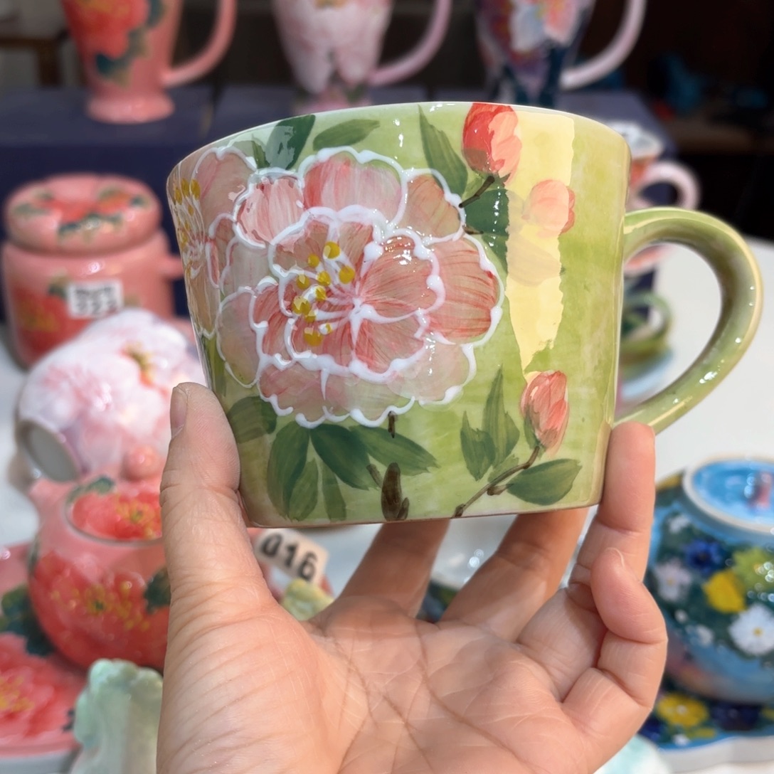 景德镇手绘高温釉下彩陶瓷茶具