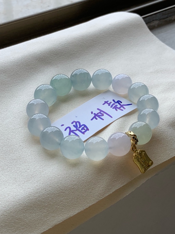福利款卡12大卡缅甸翡翠种水手串