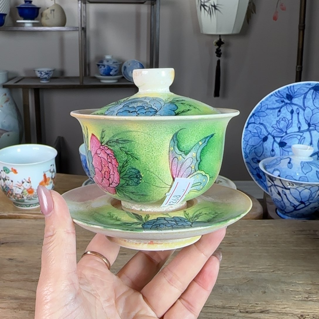 杯景德镇陶瓷柴烧多人