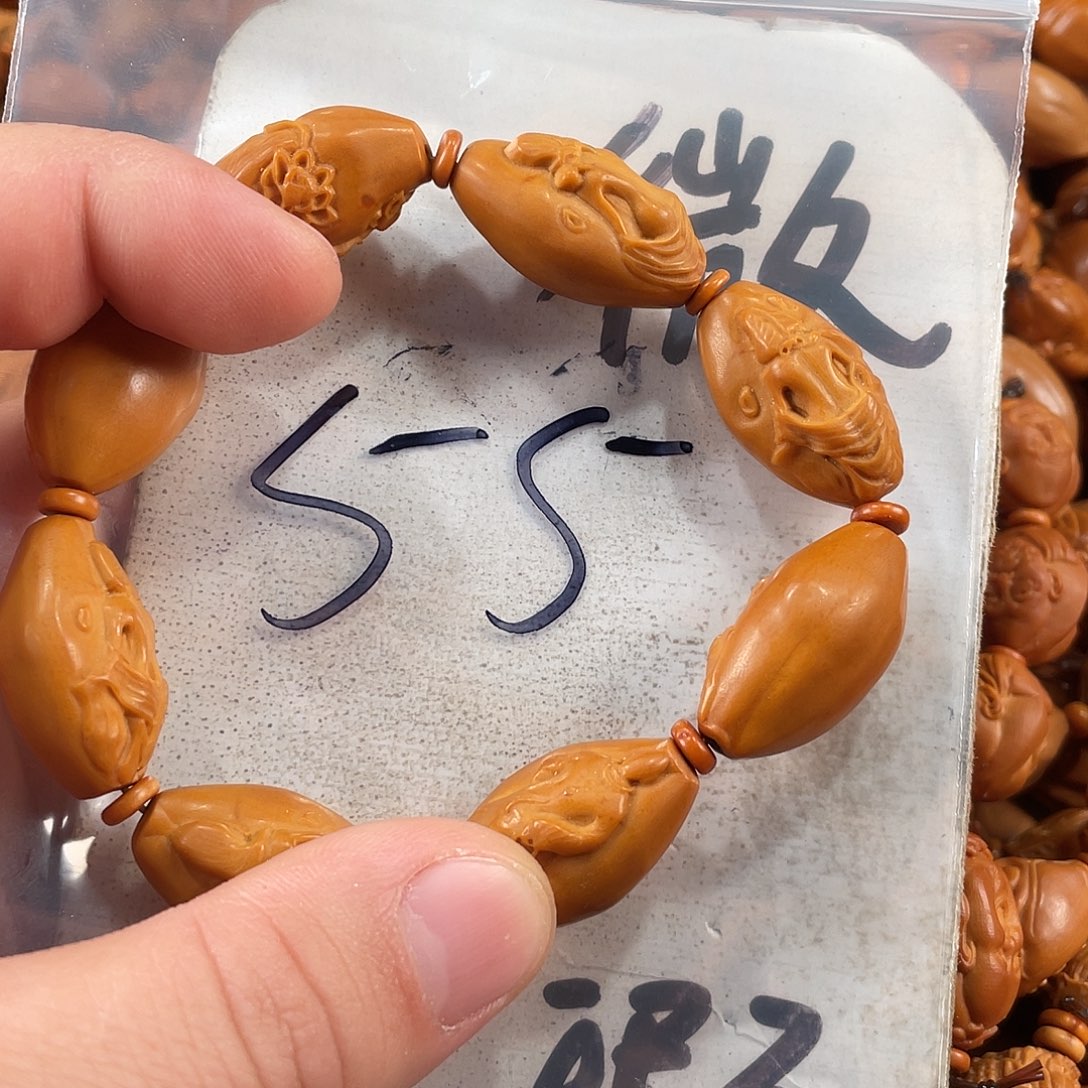 手串/手链橄榄核橄榄核雕工艺手串 瑕疵介意勿拍