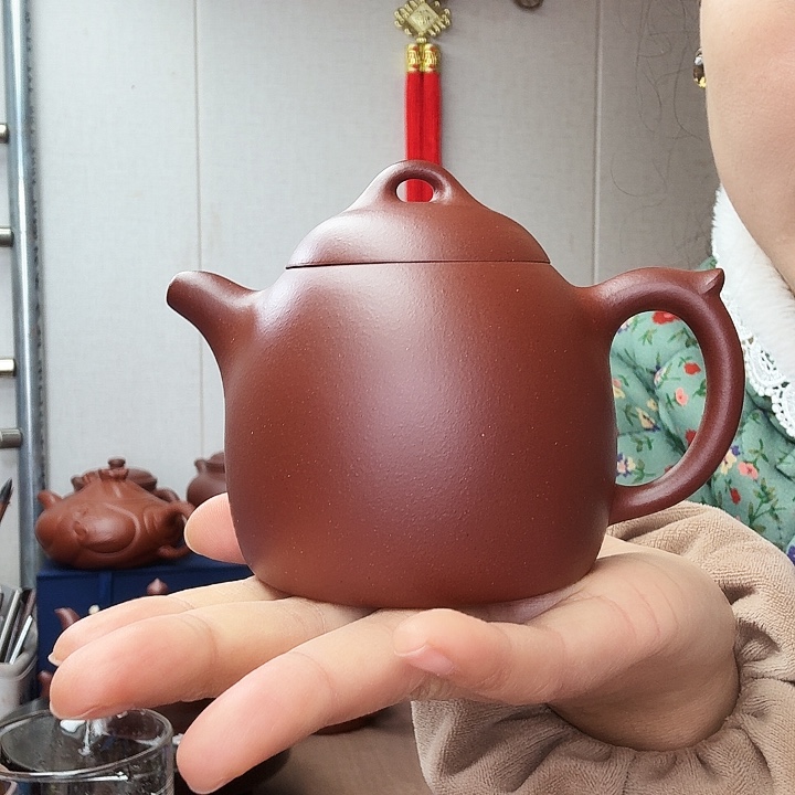 权***气茶壶紫砂秦权半手微瑕230毫升，底槽清