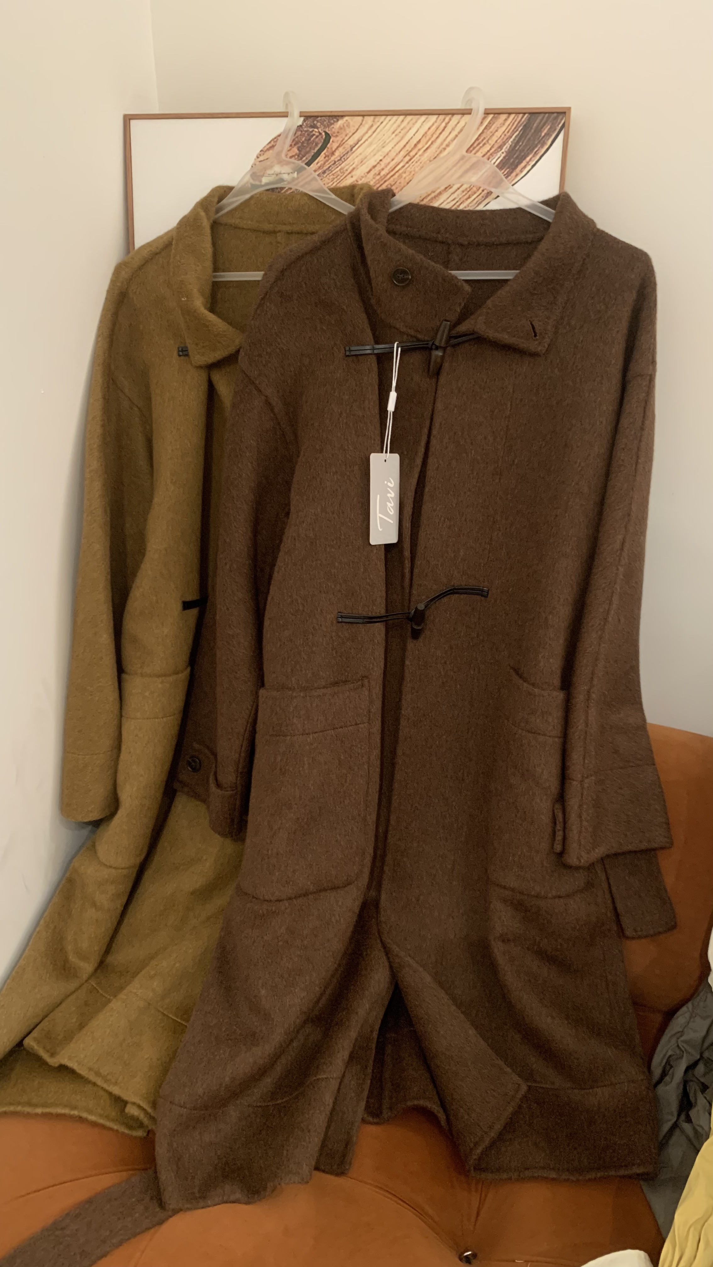 【杭州S姐精品女装】大口袋牛角扣双面呢大衣20053