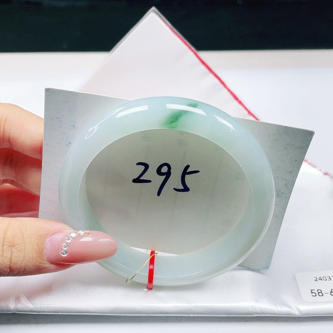 翡翠未镶嵌手镯 正圈58+