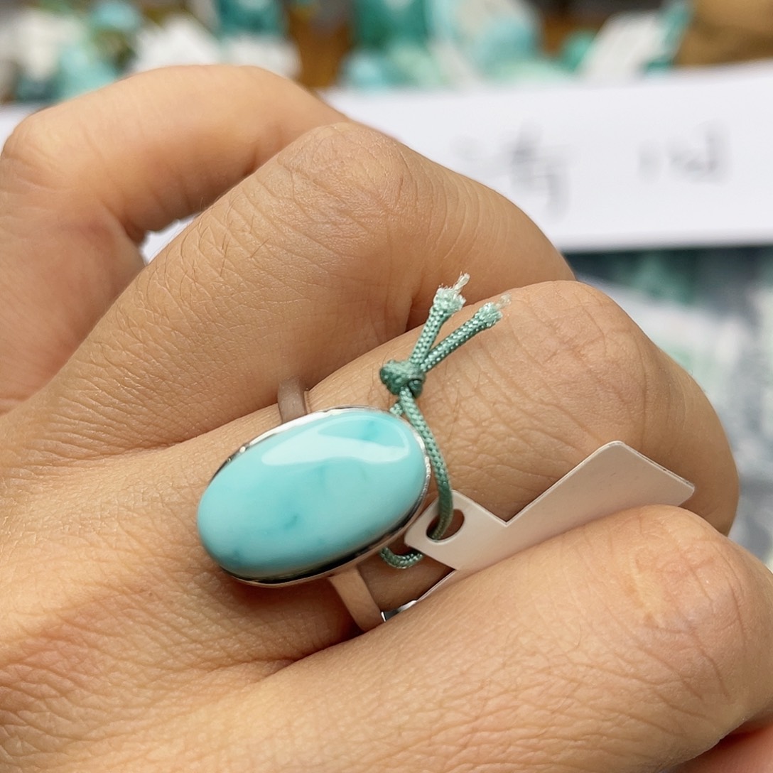 绿松石珠宝奇石银S925镶嵌