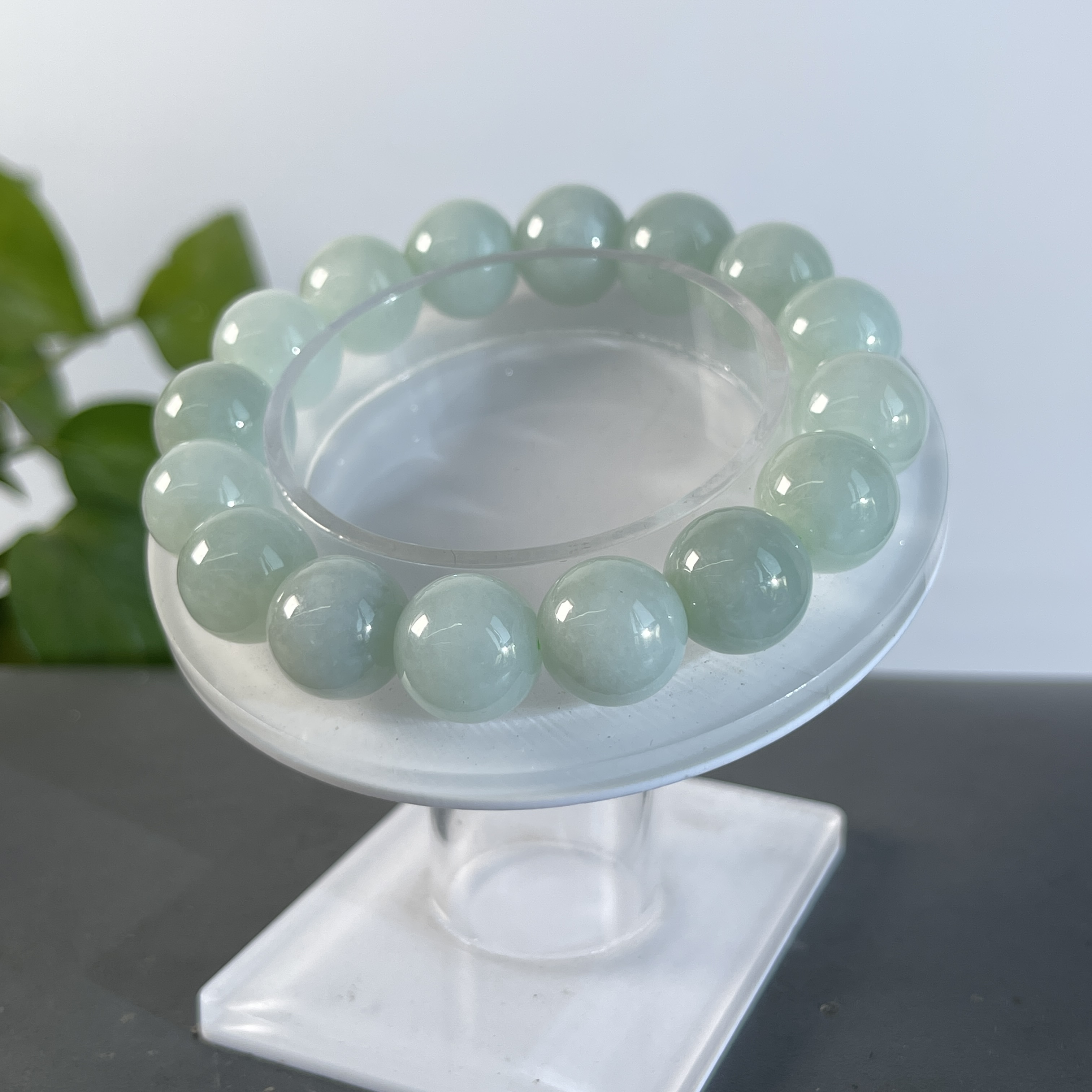 JYB03-179  天然缅甸A货翡翠  翡翠手串