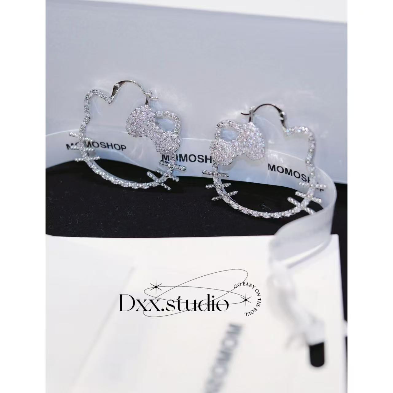 铜合金合成锆石耳饰 小众设计百搭ins耳饰52360