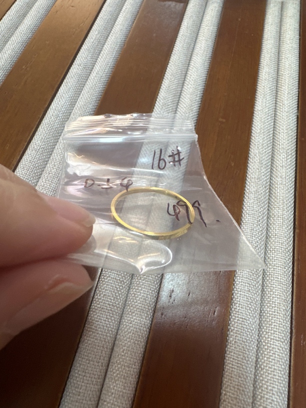 克重0.54 16号 碎冰冰戒指 足金999