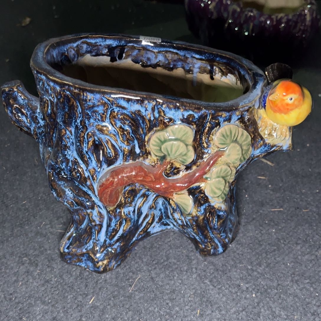 石湾盆石湾盆石湾盆放漏微瑕