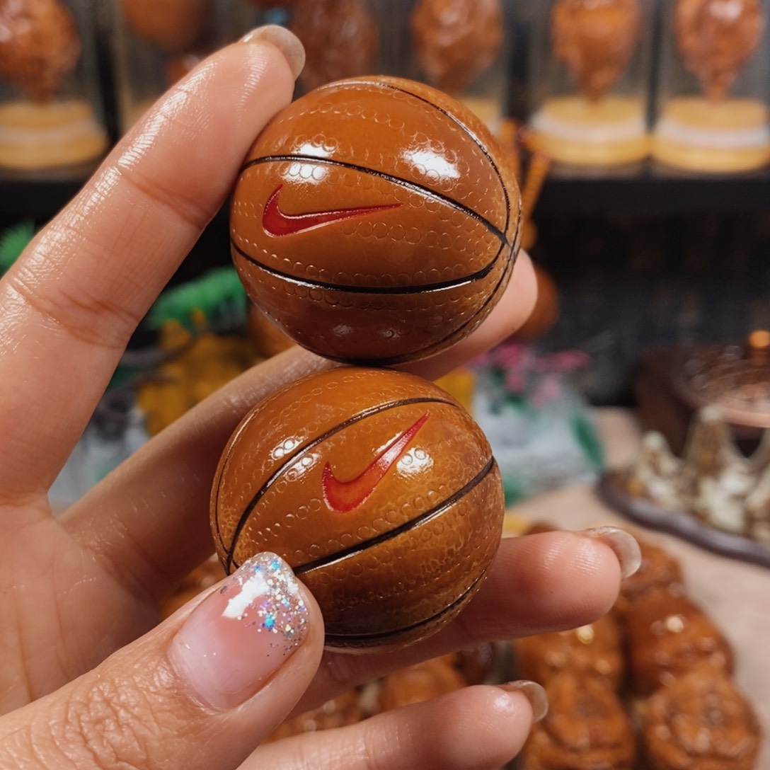 橄榄核吊坠篮球一对 0021