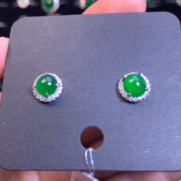 【闪购商品】翡翠银S925镶嵌颈饰天然翡翠