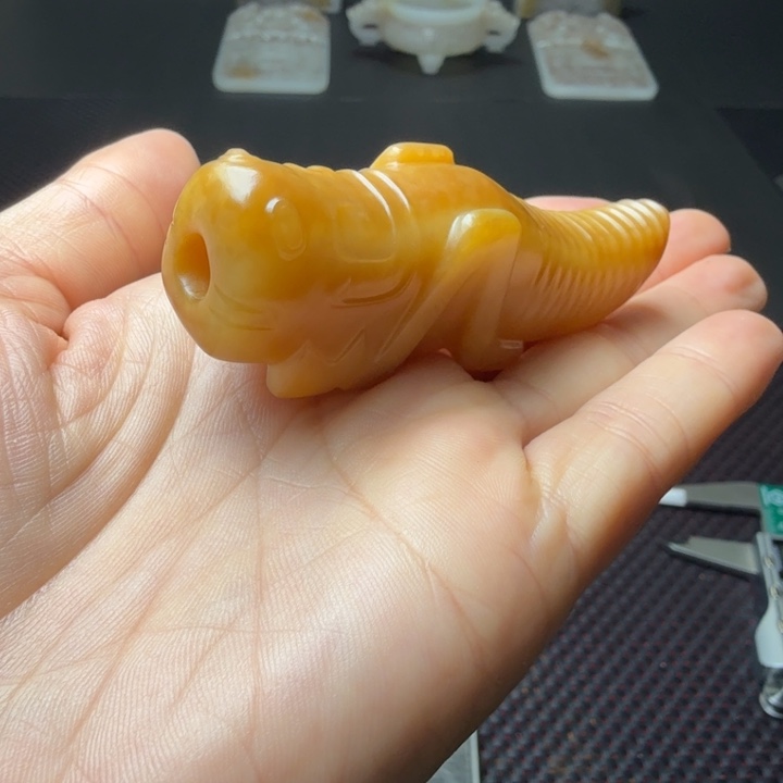 青***茶古玉老玉收藏品挂件