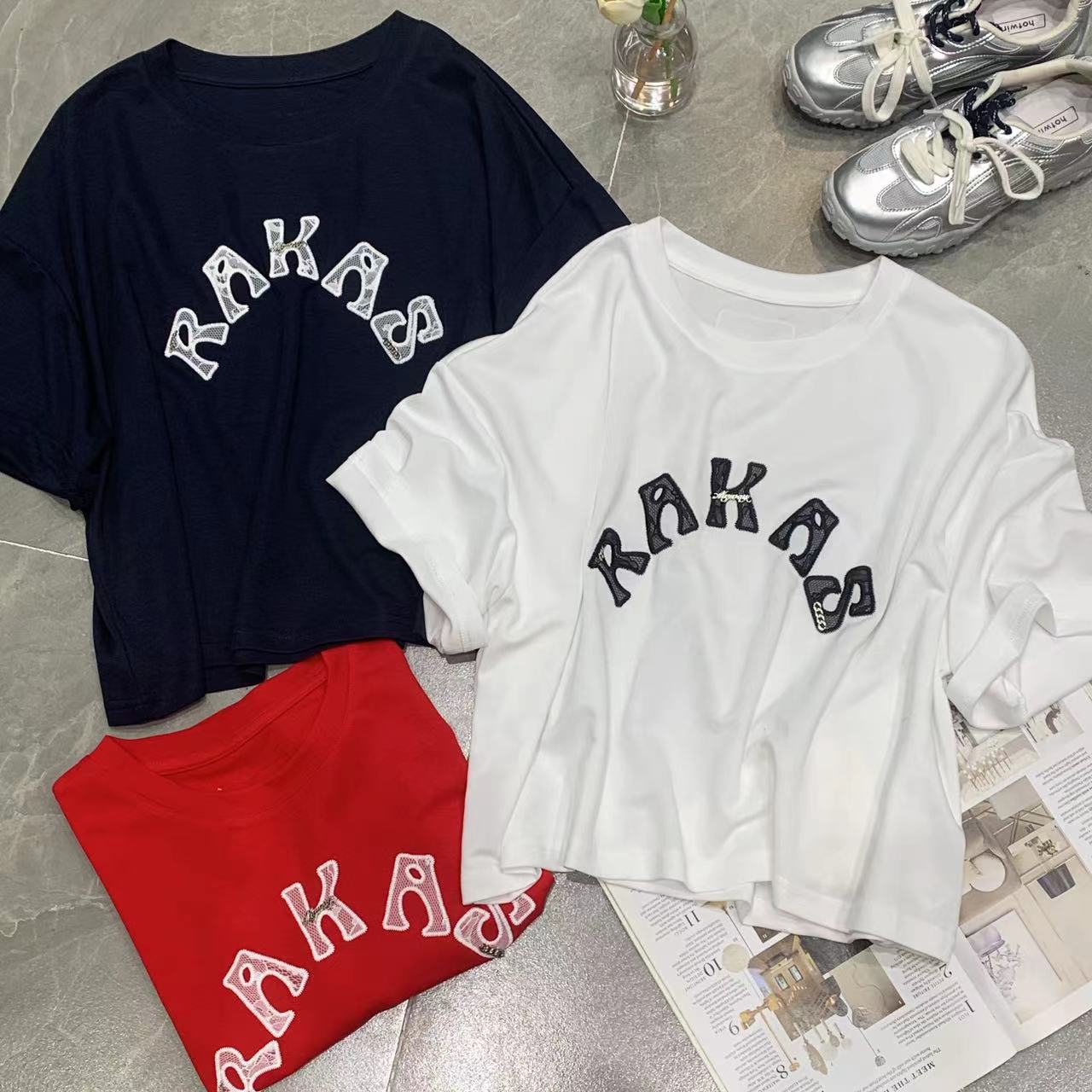 Z.X 欧货字母刺绣短袖T恤 2788（C4↓）