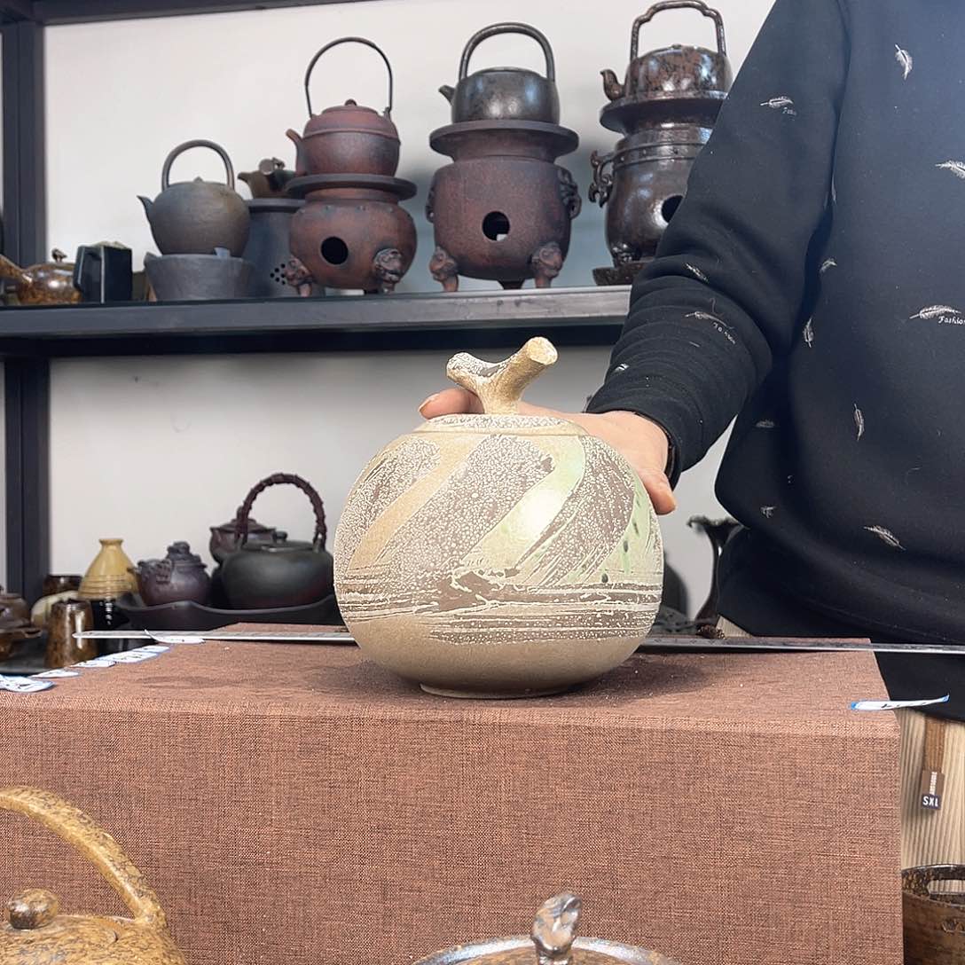 紫泥茶壶紫砂粗陶茶器