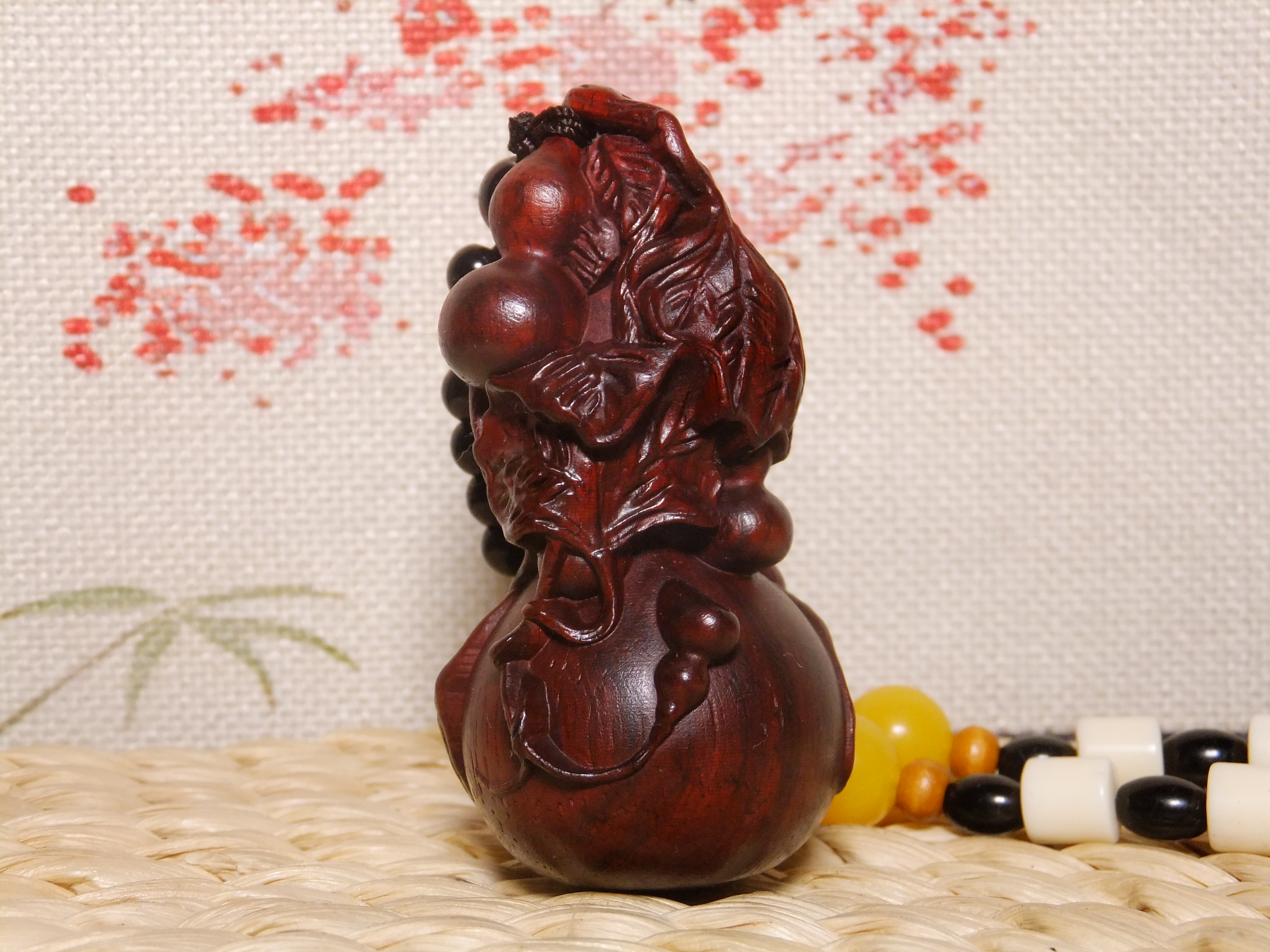 紫檀木福禄造型手把件可把玩可装饰