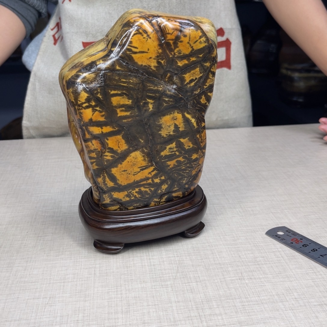 石材广西大化彩玉石配底座