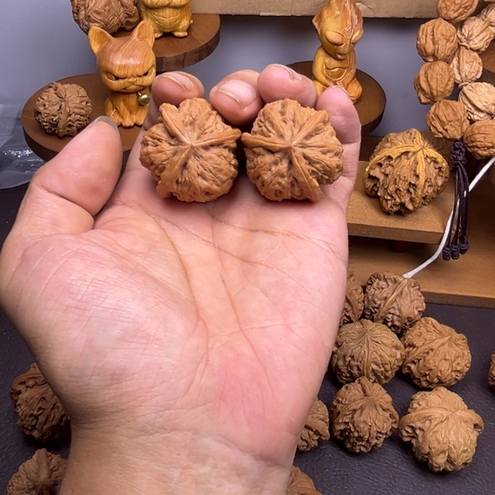 @***室桃核吊坠雨花石三棱马虎对儿