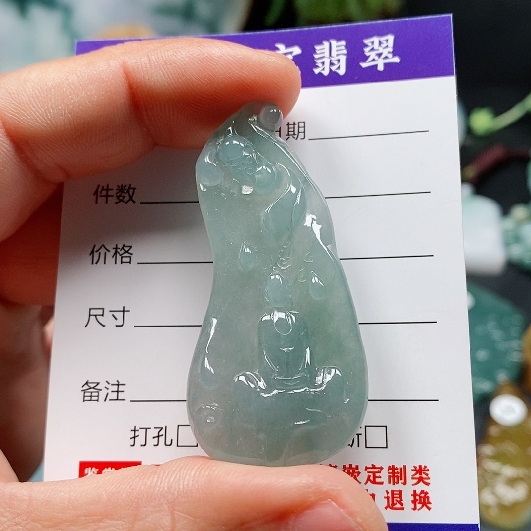 翡翠颈饰未镶嵌乐凡珠宝翡翠挂件