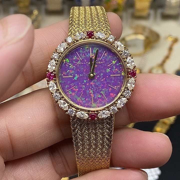 钢金属镀金石英机芯