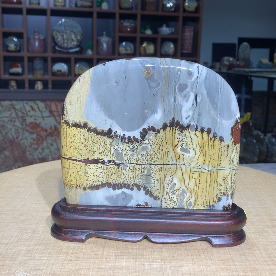 紫砂，广西国画石摆件，收藏观赏