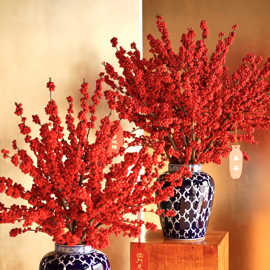 【主播同款】50-60cm 北美冬青年宵花果实饱满顺丰包邮云南昆明直发