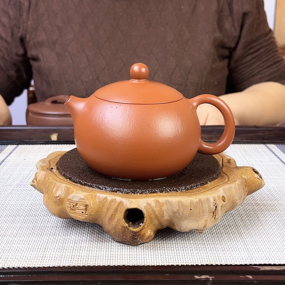 紫砂茶壶宜兴紫砂小煤窑朱泥全手工200c c