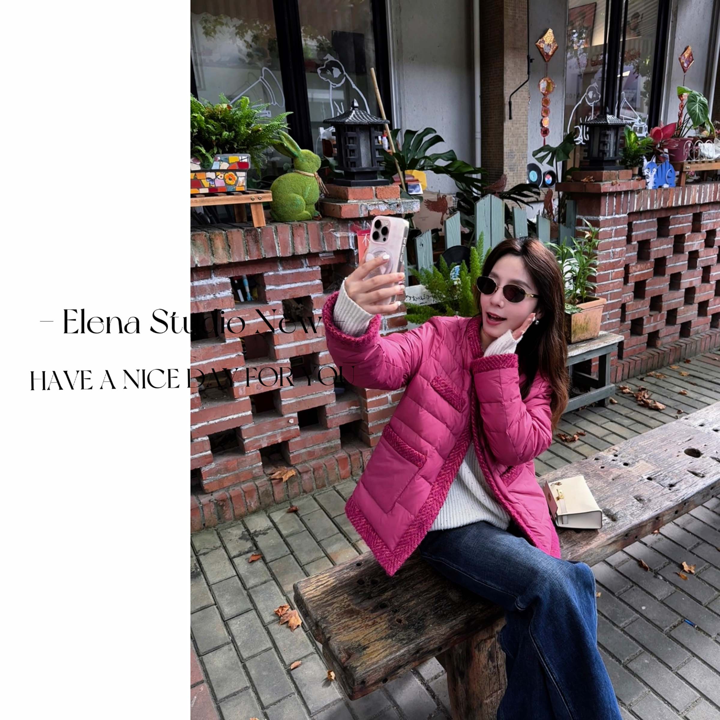 大甜甜【冰岛莓莓】设计感精致小香风温柔高订开衫高级气质羽绒服