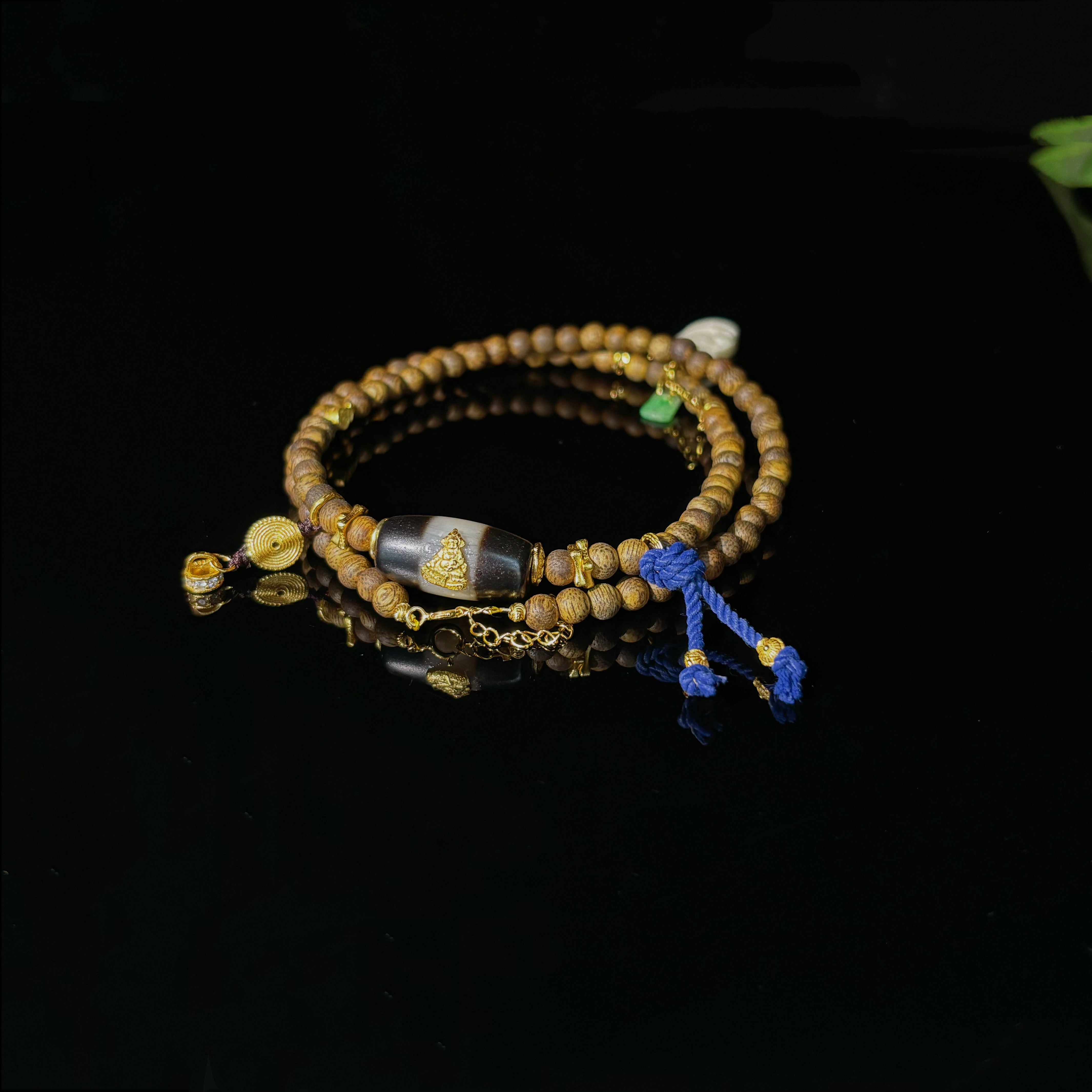 天珠玛瑙  奇楠沉香牙牙锁骨链 3619 多样性发一件