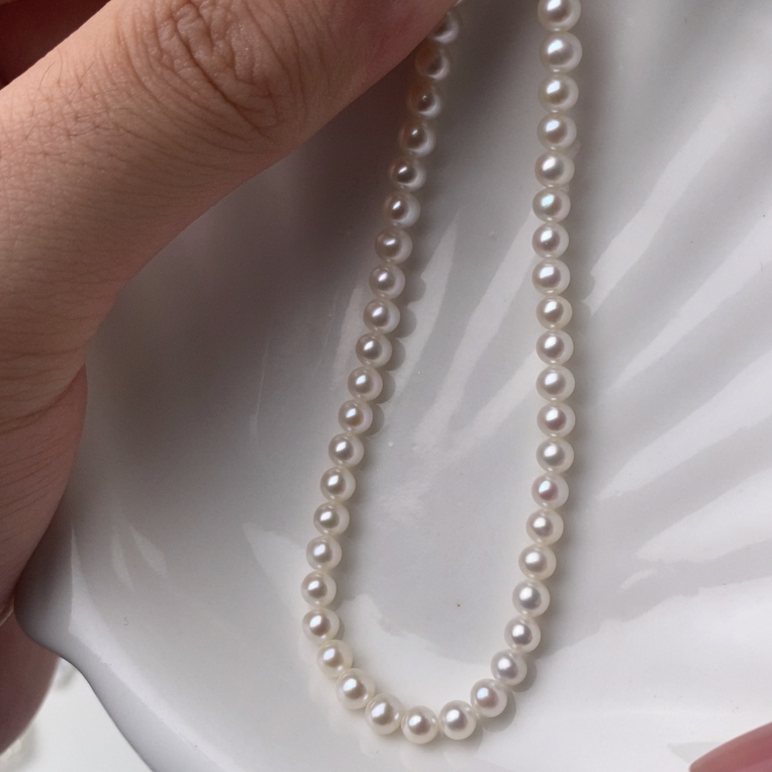 项链银S925镶嵌淡水珍珠102074