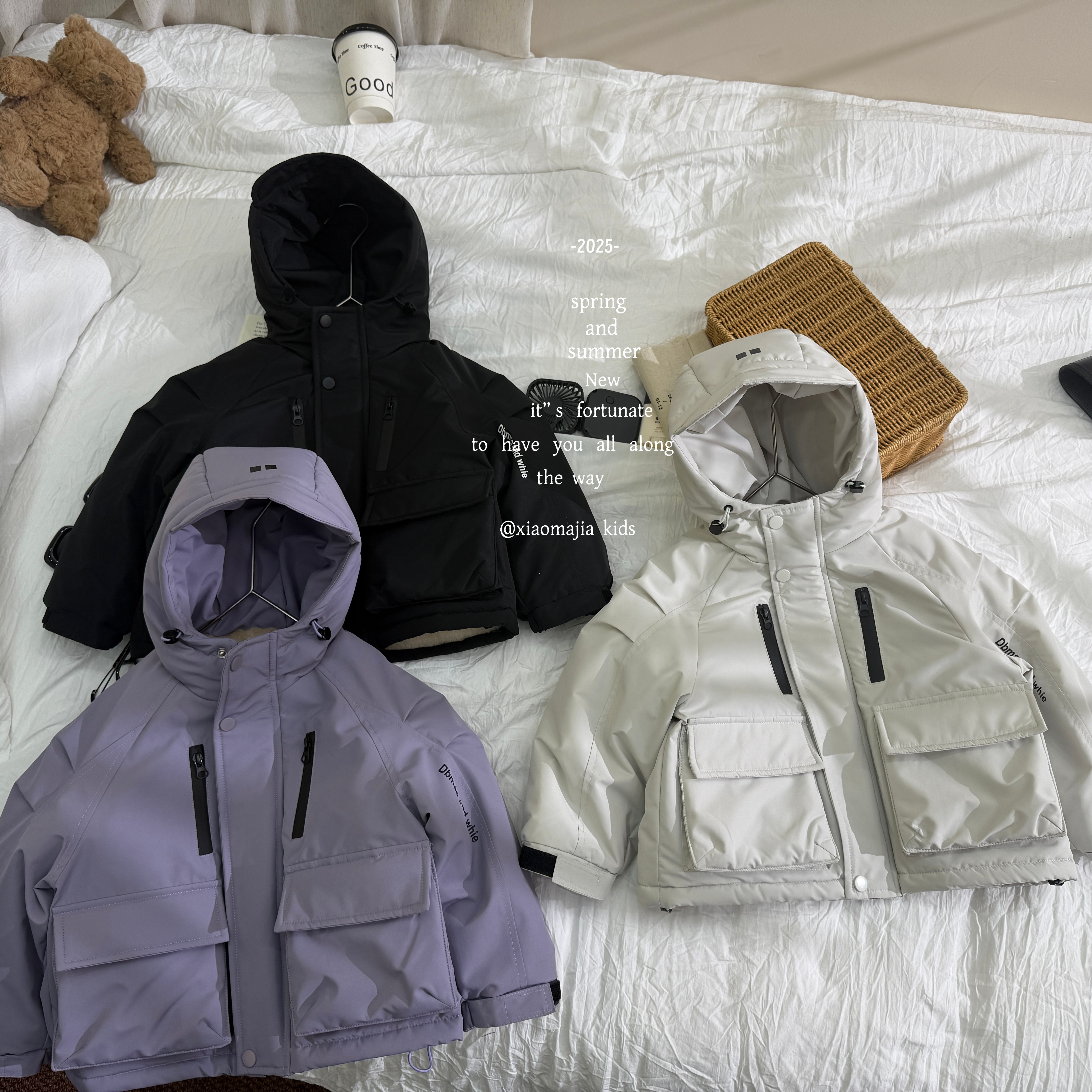 09现货-儿童冬季加厚内里仿兔毛连帽棉服外套6678百搭韩版男女童