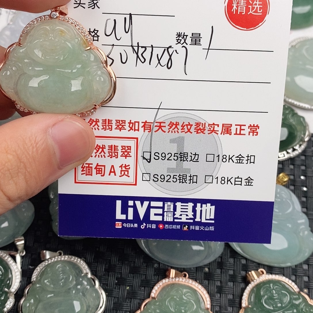 翡翠银S925镶嵌颈饰